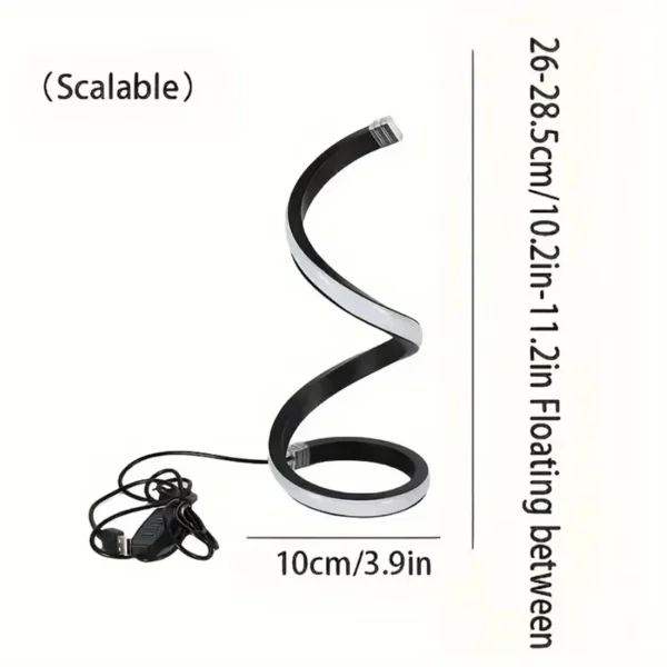 2025 new LED modern bedside lamp deformable spiral table lamp night lamp office living room bedroom decoration night lamp - Image 6