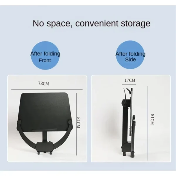 Mobile folding and lifting computer table, standing work table, children's learning table, Rabbi Chanting stand Floor Shtender - Image 4