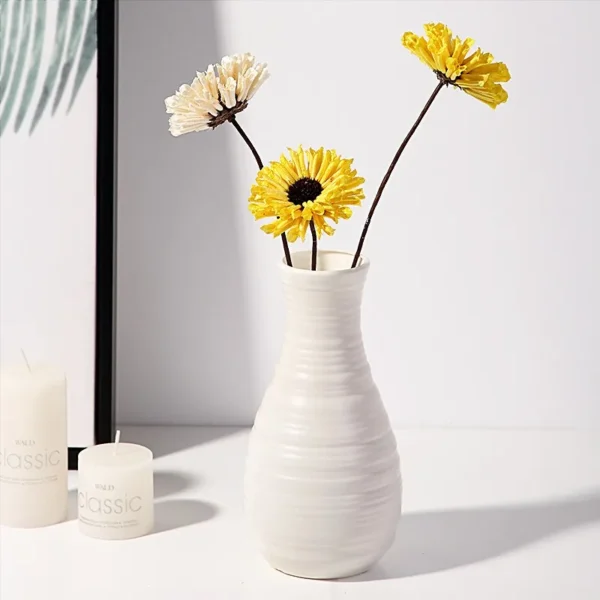 Nordic Plastic Vase Simple Small Fresh Flower Pot Storage Bottle For Flowers Living Room Modern Home Decorations Ornaments - Image 2