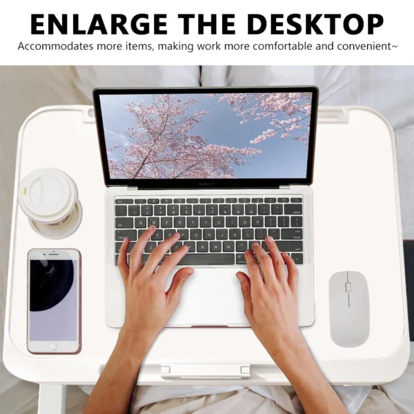 Laptop Desk Foldable Bed Table Adjustable Computer Desk Office Desk Children's Study Desk Bedroom Living Room Desk Adjustable - Image 2
