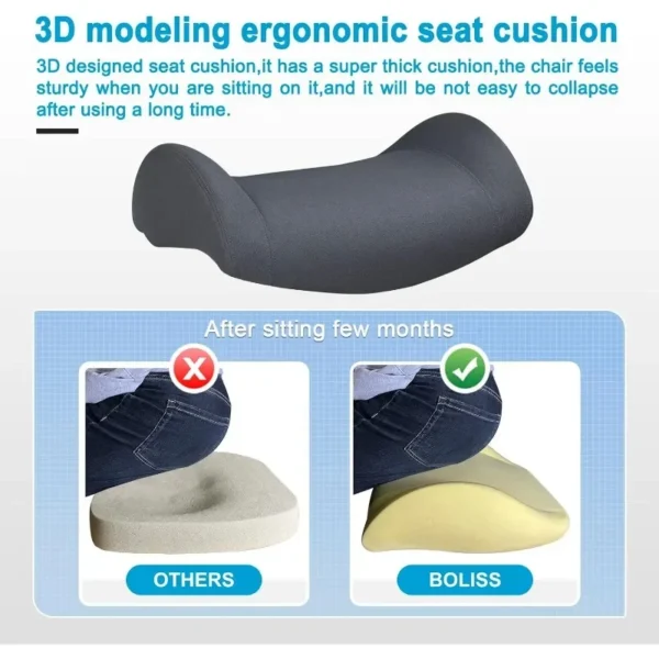%a 400lbs High-Back Mesh Ergonomic Drafting Chair,Tall Office Chair, Standing Desk Chair,Adjustable Headrest - Image 3