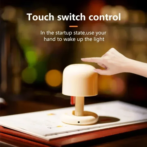 Mini Sunset Night Lamp Desktop Creative USB Rechargeable Ins Mushroom Style Led Night Light for Coffee Bar Home Decor Bedroom - Image 6