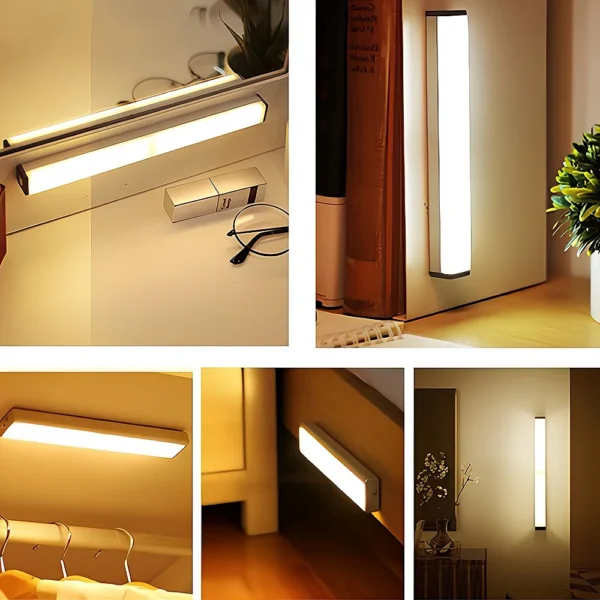 Night Lights Wireless LED Motion Sensor Lamp USB Rechargeable Magnetic For Wardrobe Room Closet Kitchen Aisle Tube Detector Bulb - Image 5