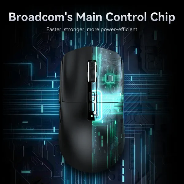 Attack Shark X6 PAW3395 Bluetooth Mouse,2.4 Tri-Mode Connection, RGB Touch Magnetic Charging Base, Macro Gaming Mouse - Image 5