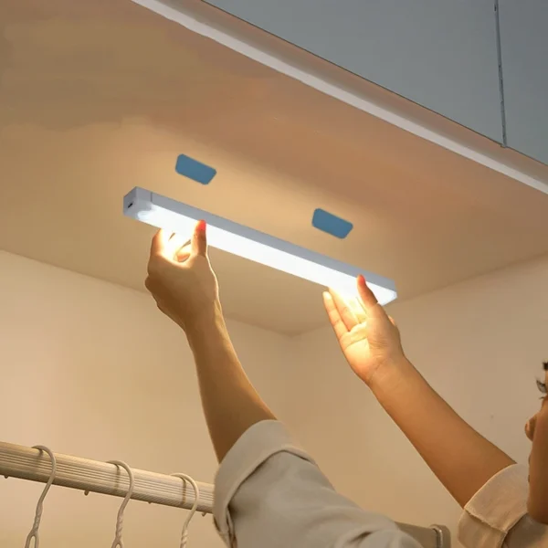 Wireless USB Rechargeable Motion Sensor LED Bar Light Induction Night Light Portable Cordless Magnetic Cabinet Lamp for Kitchen - Image 2