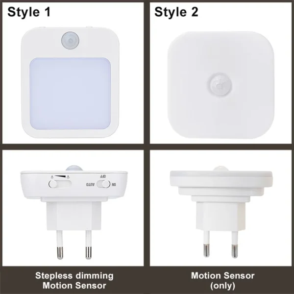 Night Light Motion Sensor With LED Light EU Plug Lamps Children'S Night Light Wireless Night Lamp For Bedside Table Bedroom - Image 6
