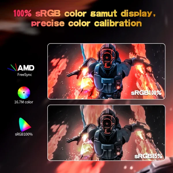 27 inch Curved Gaming Monitor,144Hz/180Hz PC Monitor Full HD 1080P, Frameless 1800R Computer Display with FreeSync DP, HDMI Port - Image 5
