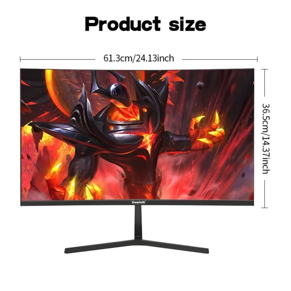 27 inch Curved Gaming Monitor,144Hz/180Hz PC Monitor Full HD 1080P, Frameless 1800R Computer Display with FreeSync DP, HDMI Port - Image 6