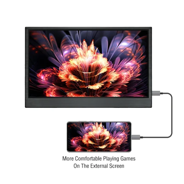 Anmite 15.6-Inch Portable Touch Monitor 1080P HDR 16:9 Low Blue Light For XBox PS4 / 5 Switch Cell Phone PC Loptop Extension - Image 6