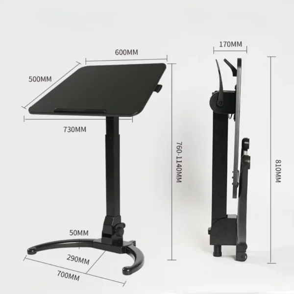 Mobile folding and lifting computer table, standing work table, children's learning table, Rabbi Chanting stand Floor Shtender - Image 3